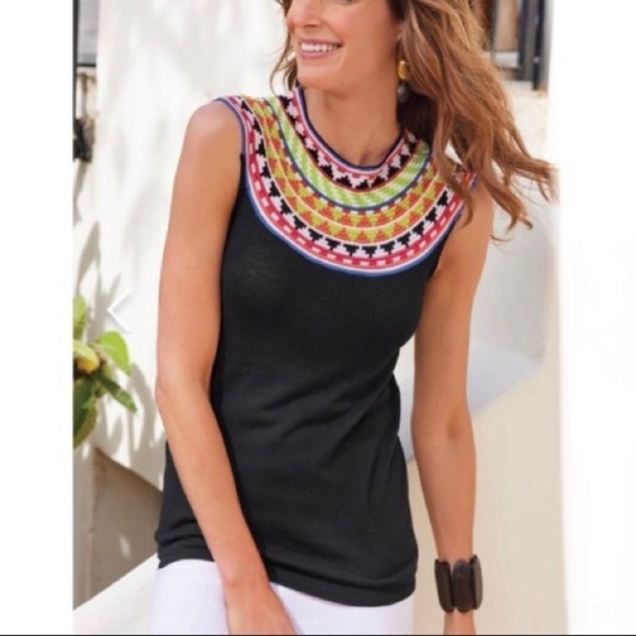 Soft Surroundings Multicolored Top - Picture 1 of 8